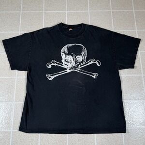 VINTAGE SIZE LARGE MELVINS 06' TOUR SKULL & BONES GLOW IN THE DARK TSHIRT  Goth